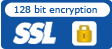 You are 100% secured by 128 bit encryption